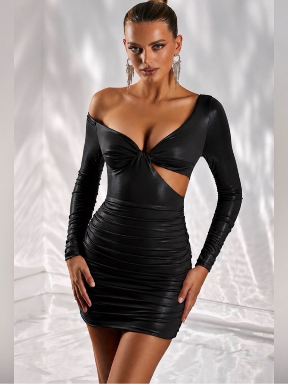 NWT Cut Out Mini Dress in black